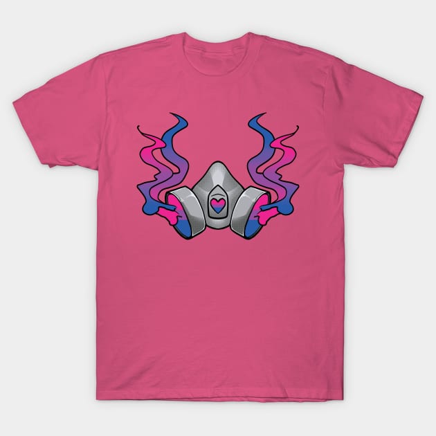 Bisexual Gas Mask T-Shirt by Storefront Soup